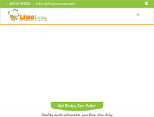 Tablet Screenshot of liveleanmeals.com